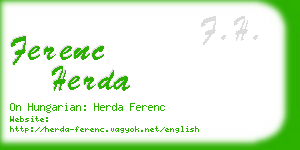 ferenc herda business card
